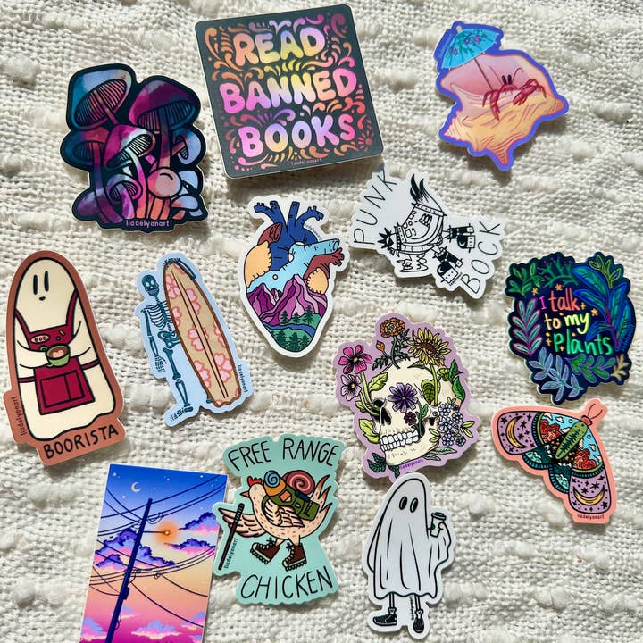 liadelyonart – Engroshandel Klistermærke – Mountain Heart Nature Vinyl klistermærke3