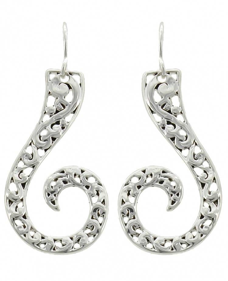 0011 PREMIERE – wholesale Dangle earrings – FR3298 Filigree Round Swirl Spiral Metal Dangle Earrings1
