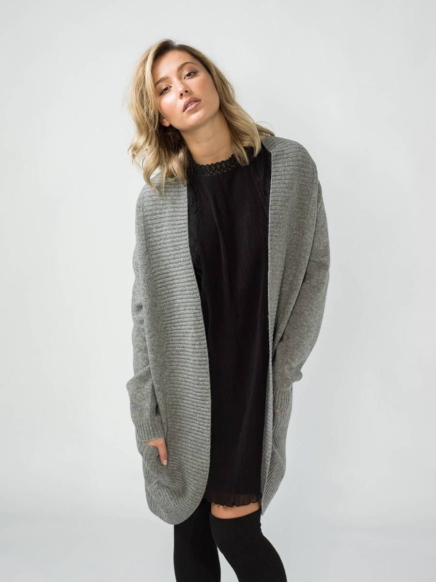 ALS Australia – Großhandel Strickjacke – Damen – Langer Cardigan aus Merino-Lammwolle, Strickwolle, Langer Mantel für Damen3