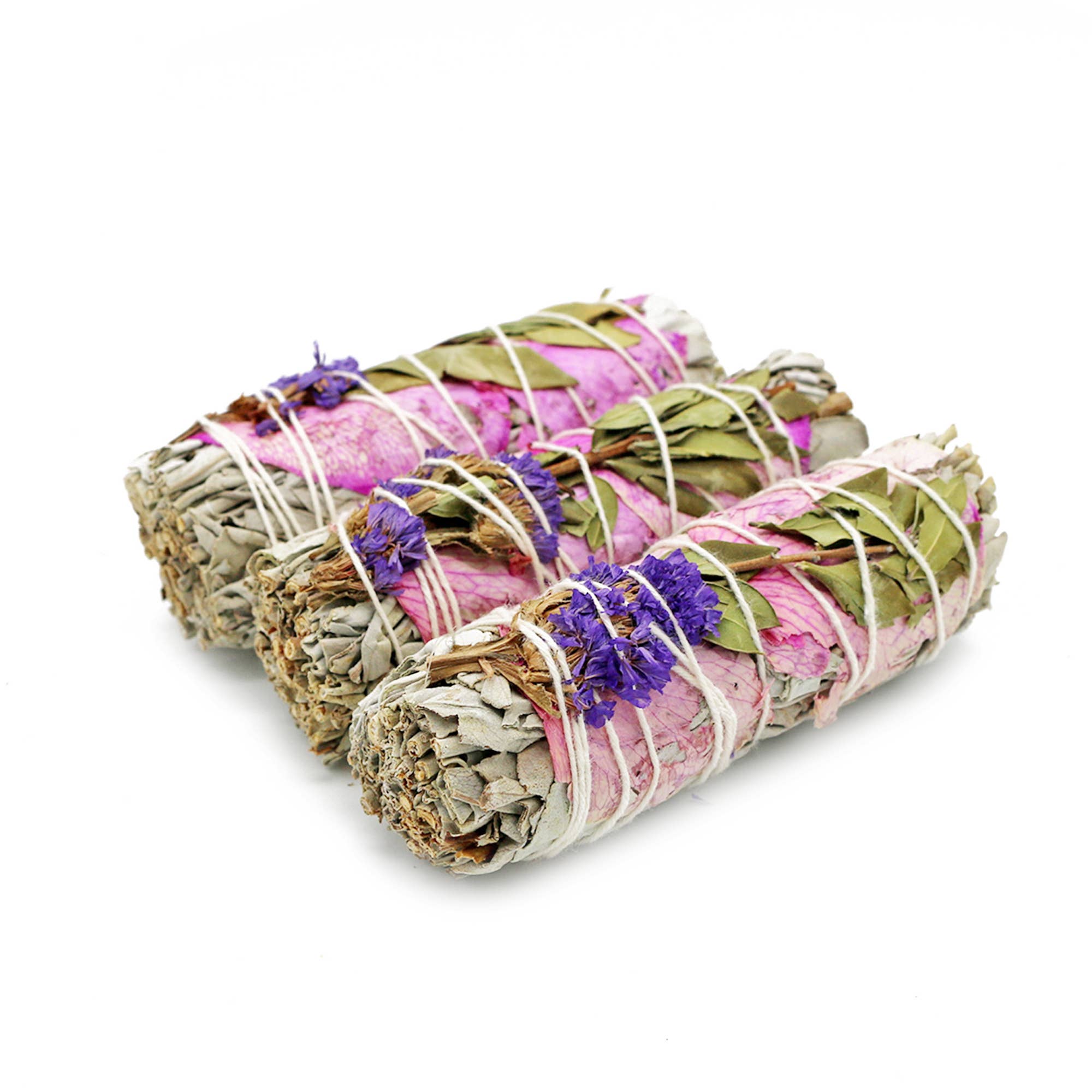 Designs by Deekay Inc. - Wholesale Sage bundle - 'Meadow Fresh' Floral White Sage Smudge Stick (4 in.)1