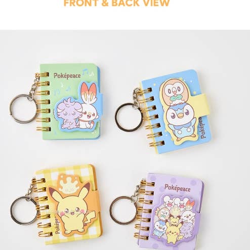 K-Wonderland – Engroshandel Notesbog – Pokémon Poképeace Mini Nøglering Notesbog9