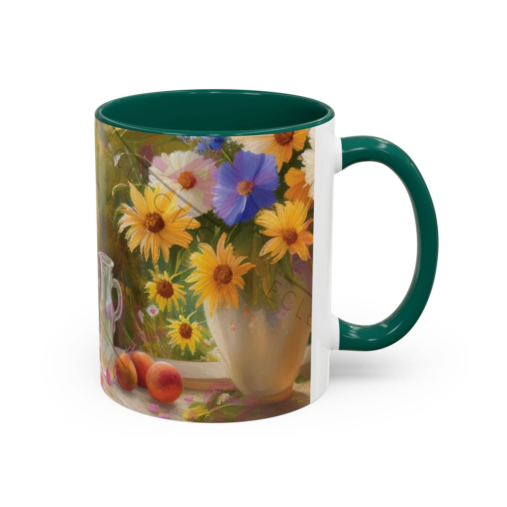 Slay Eclectic – wholesale Kaffekoppar – Färgglad Blommig Designmugg - 11oz Kaffekopp för Naturälskare, Färgglad Blommig Mugg, AI Konst Kaffekopp, Livfullt Blommönster, Keramisk Mugg8