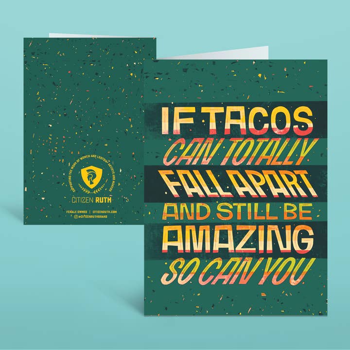 If Tacos Can Fall Apart card for wholesale by Citizen Ruth