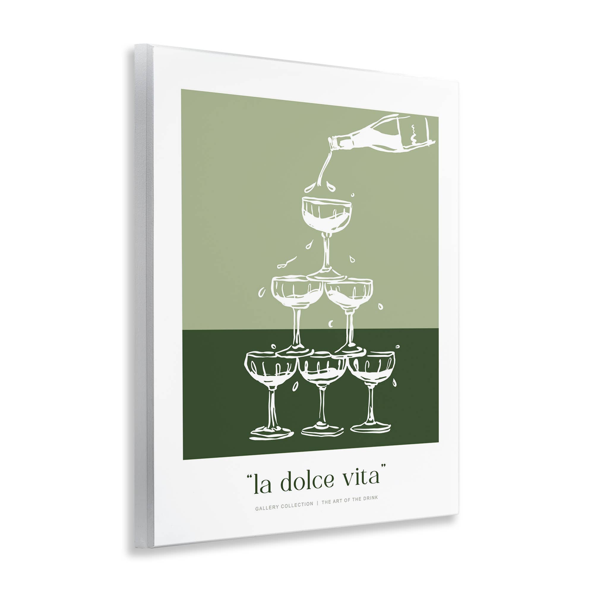 Stupell Industries - Wholesale Wall Sign - Green Champagne Tower - Unframed Wall Art3