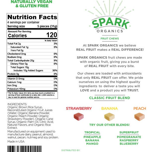 Spark Organics - Wholesale Fruit Snacks - Spark Organics Variety Pack 6ct