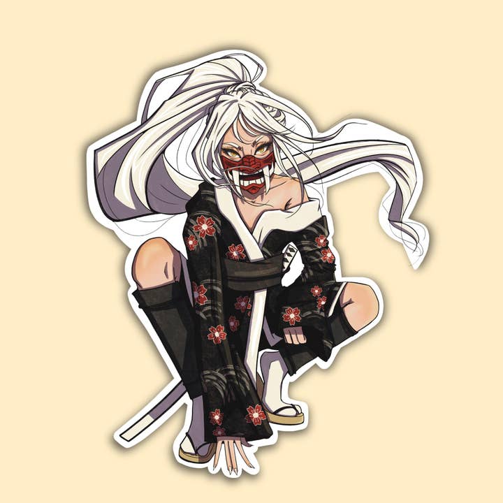 Autocollant imperméable en vinyle Slayer Girl 2 pour la vente par Kelsiekishidraws