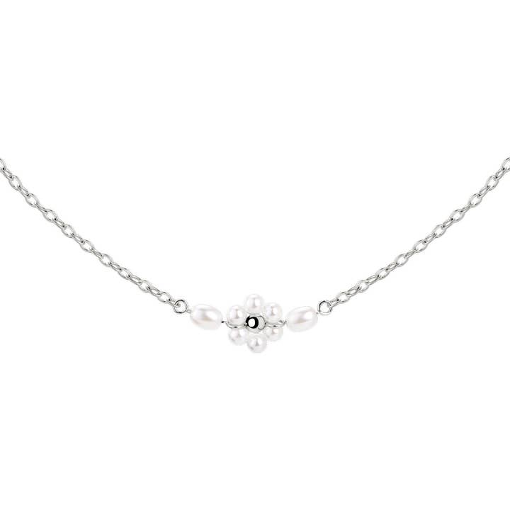 Collier ras du cou marguerite argenté pour la vente par Schmuckkollektiv GmbH