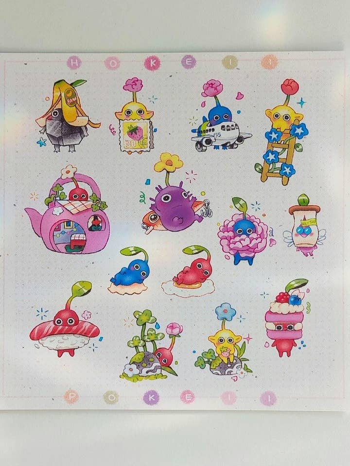 Pikmin Collection No. 1 Print for wholesale by Hokeii Pokeii