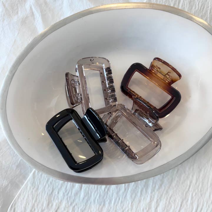 LoveLina - Wholesale Hair Clip - Women's - Matte Rectangular Hair Claw - CUPO BASIC ASSORTED1