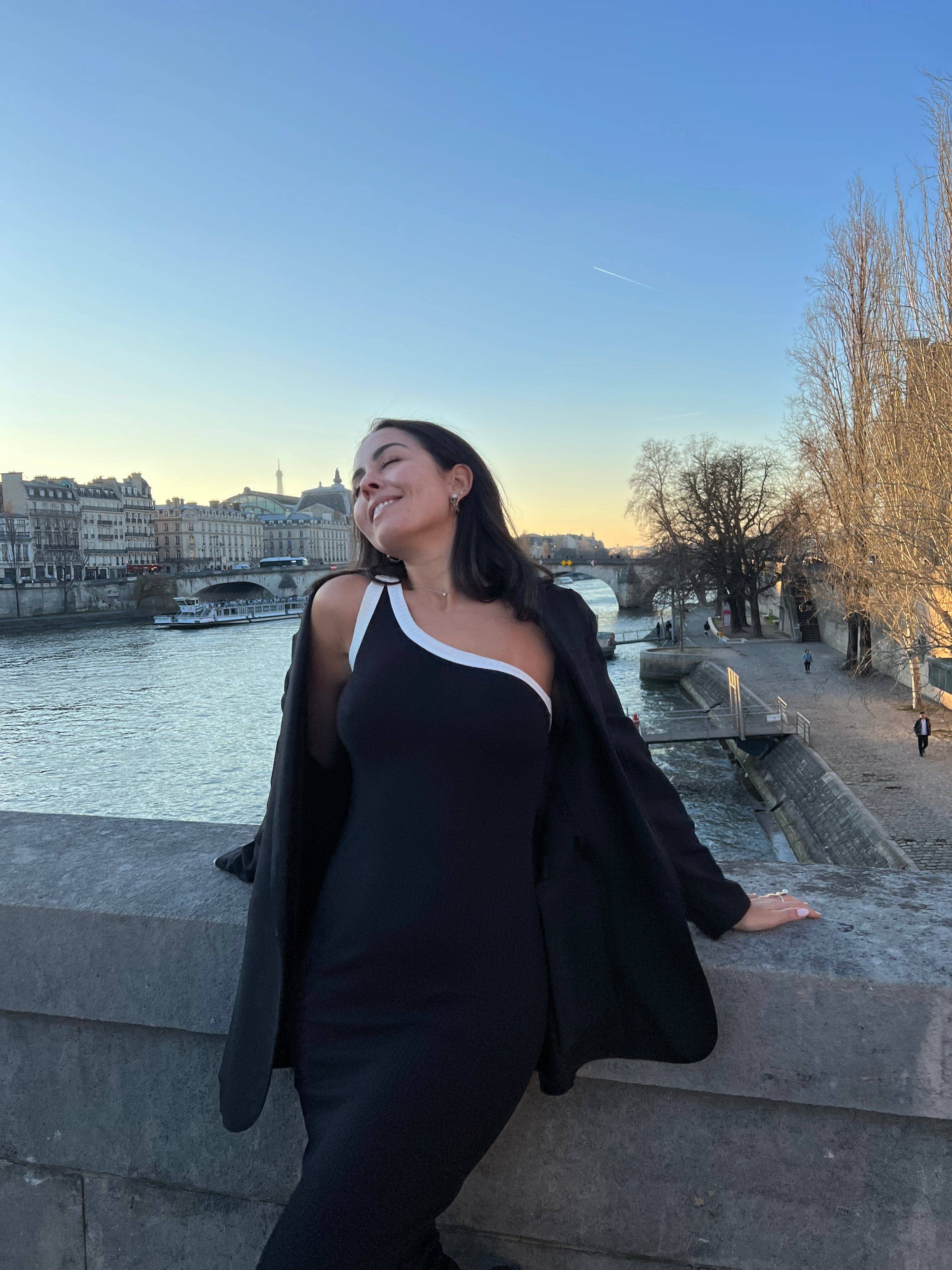 Knyt Studios - Wholesale Dress - Women's - Black Asymmetric Maxi Dress Gabi9