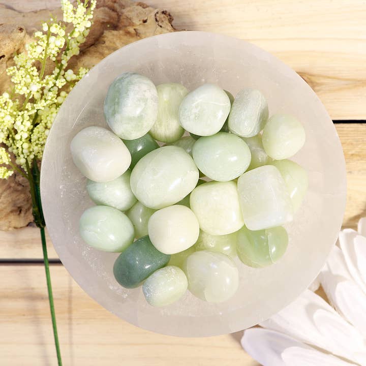 Natures Artifacts Inc - Wholesale Spiritual Stone/Crystal - 1 lb New Jade Tumbled Stones