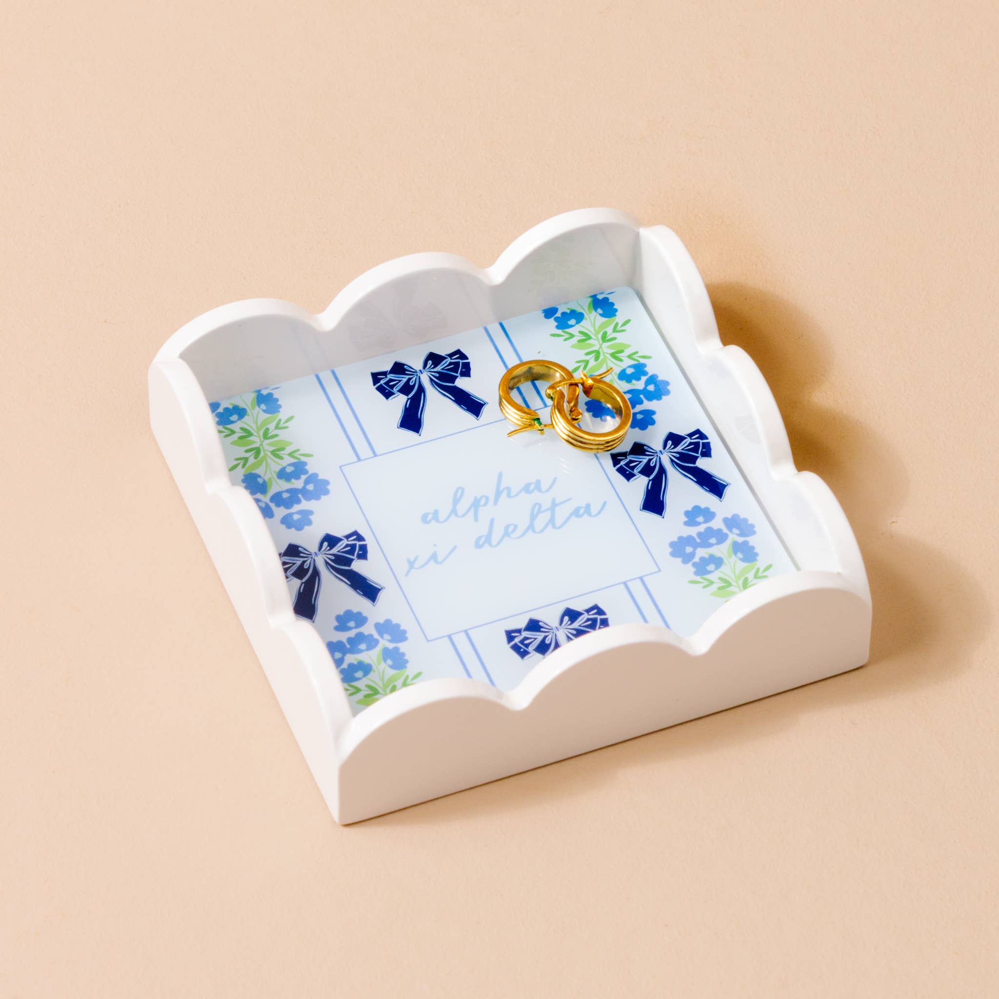 The Darling Effect - Wholesale Keychain - Women's - Sorority Scallop Trinket Tray - 19 Chapters Available3