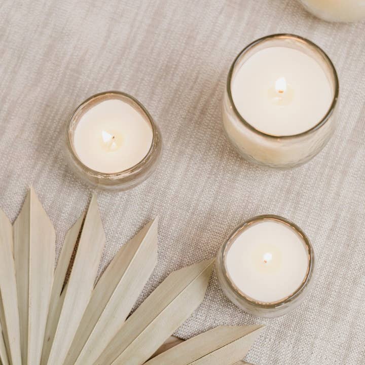 The Collective - Wholesale Pot/gevulde kaars - Met kiezelstenen gevulde mini-waxinelichtjes - set van 6