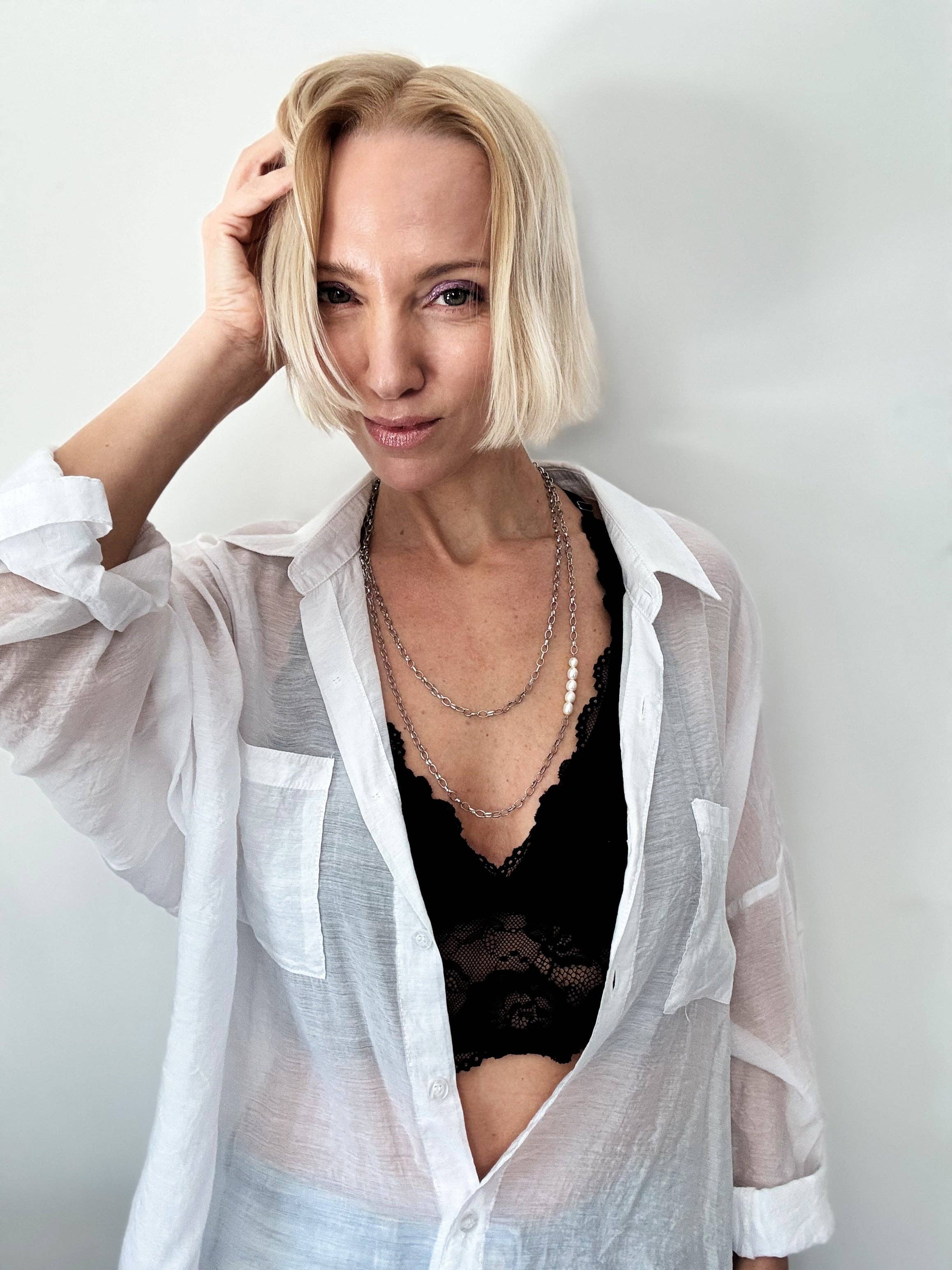 Katia Designs - Wholesale Link & Chain Necklace - Pearl Layering Chain Necklace7