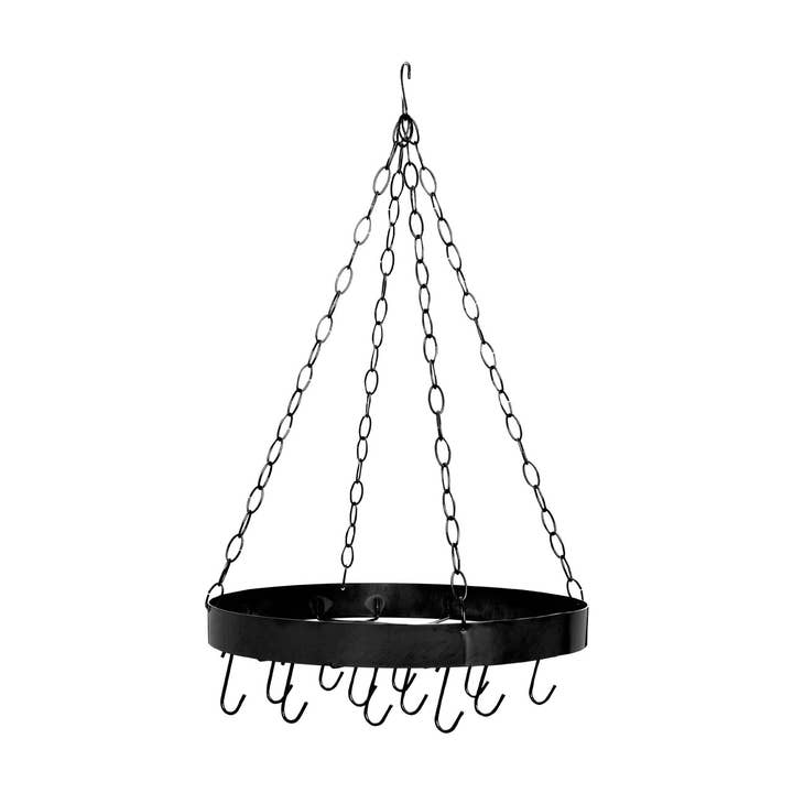 Interiors by Premier – wholesale Kitchen storage/organiser – Matt Black Round Ceiling Rack