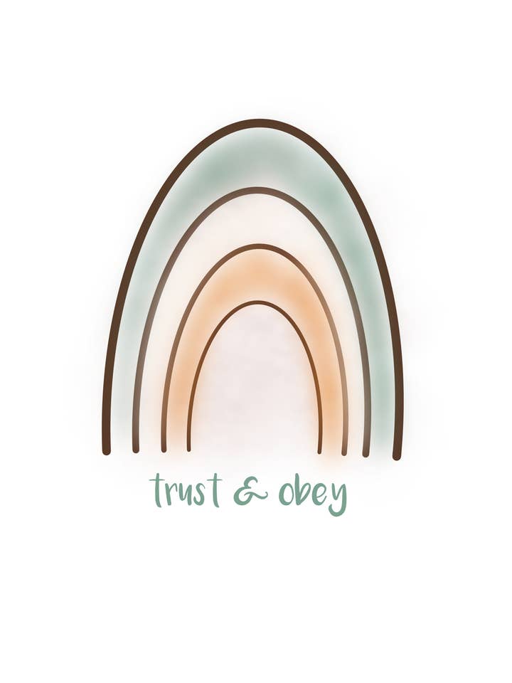 Trust & Obey Sticker for wholesale by Turn Your Eyes Designs