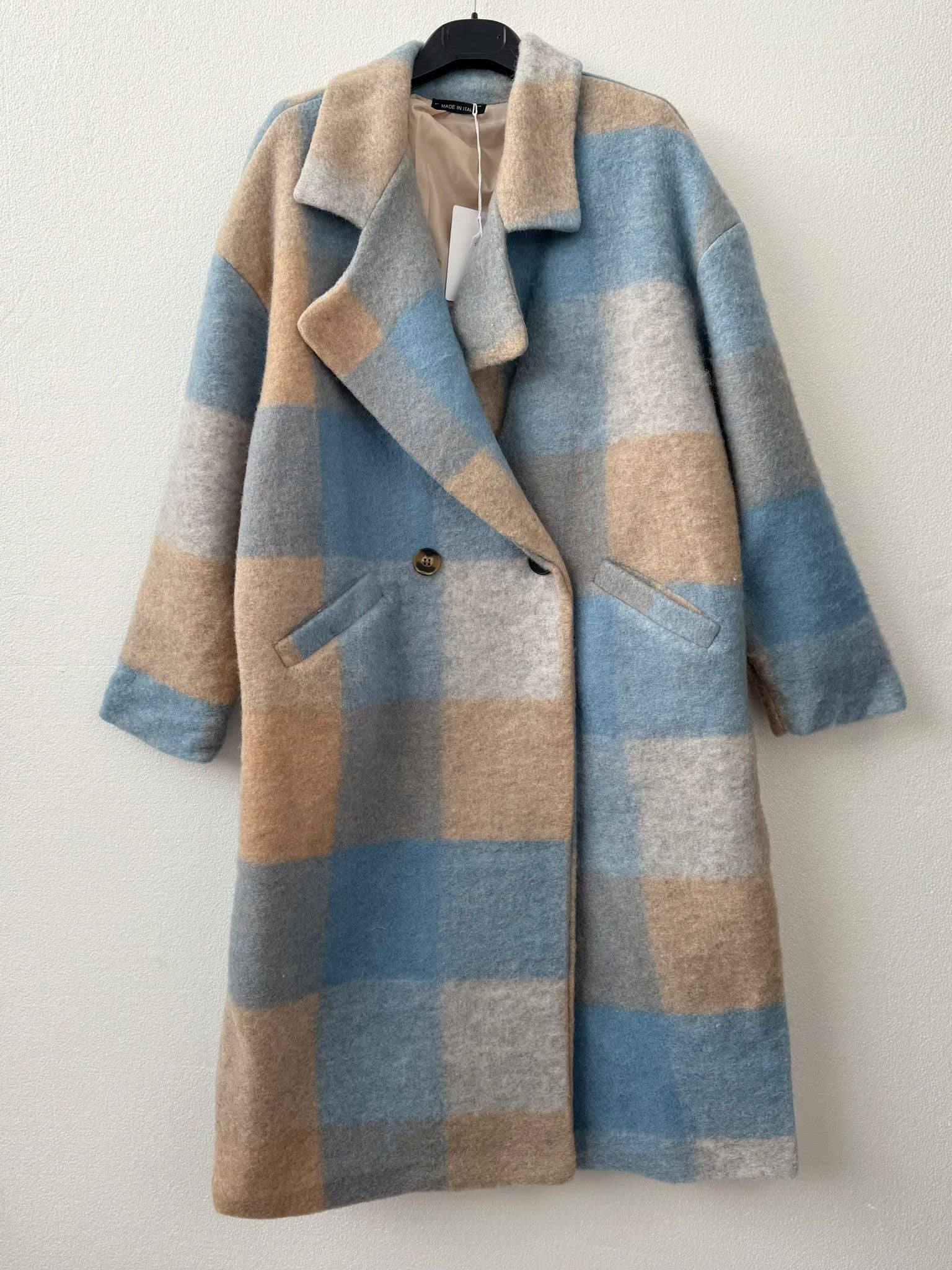 NOELINE - Wholesale Coat - Women's - Plaid wool coat 60705-518