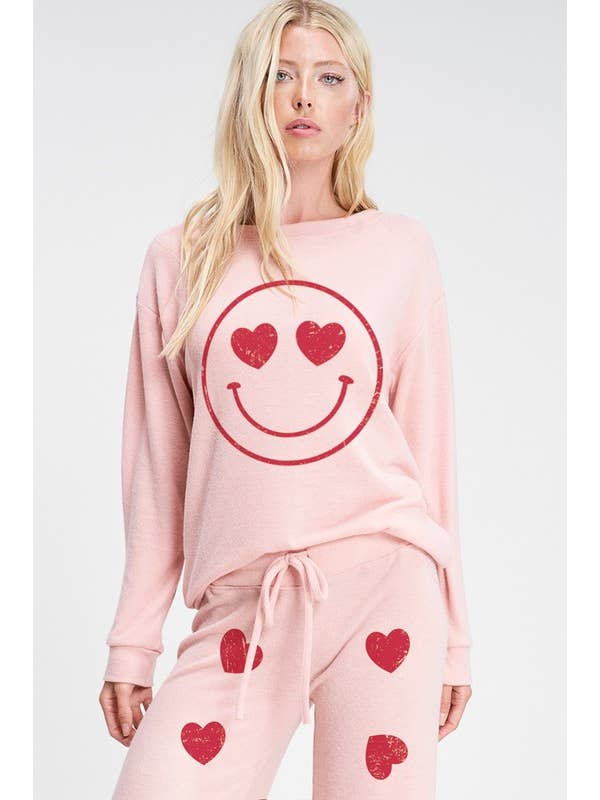 Lemon Tree - Wholesale Lounge Set - Women's - Heart smile sleep lounge wear set6