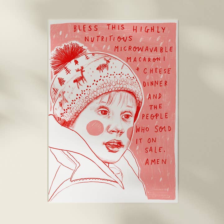 Home Alone A4 Art Print for wholesale by Spilt Milk Press