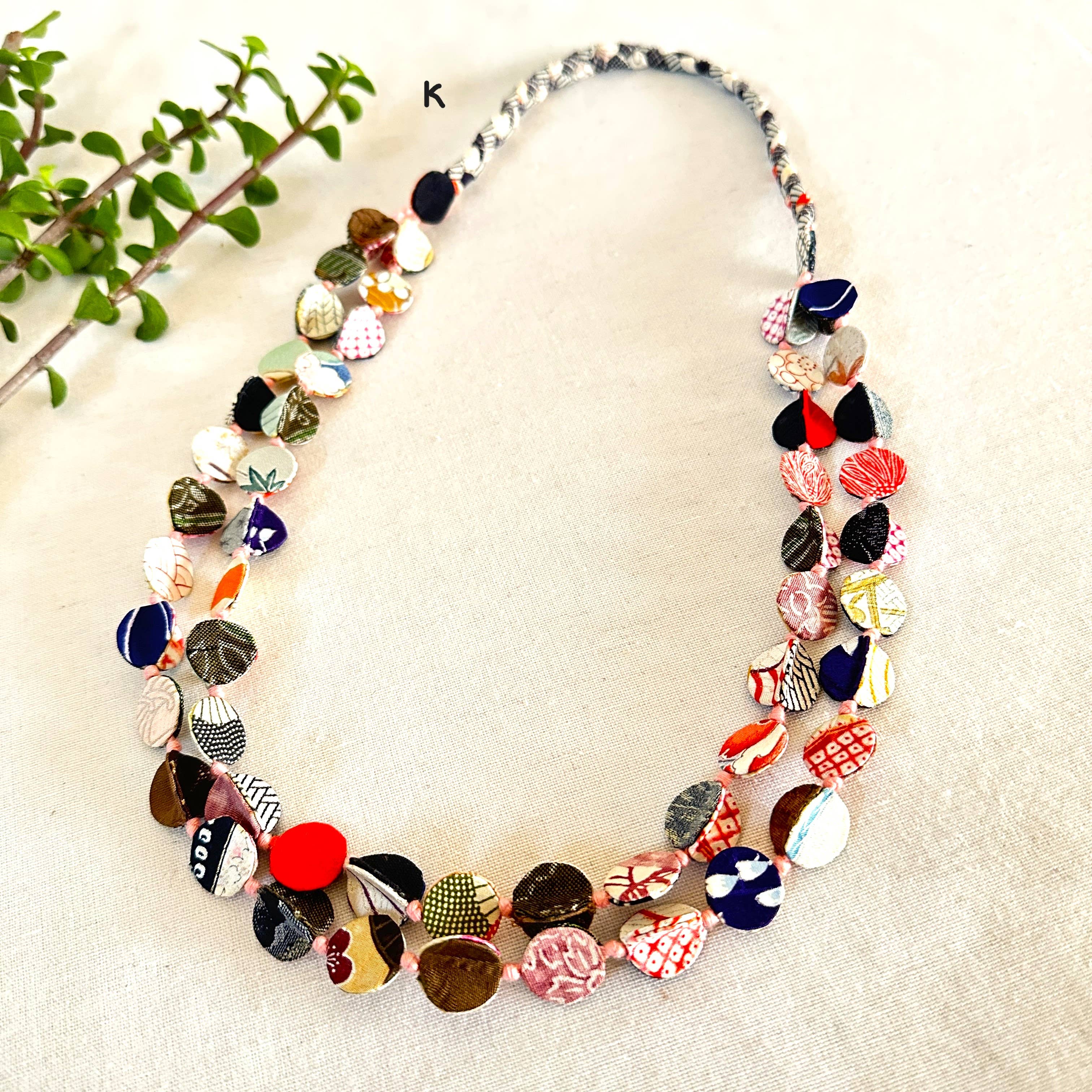 Sophie Silks - Vente Colliers plastrons - Collier kimono à double brin9