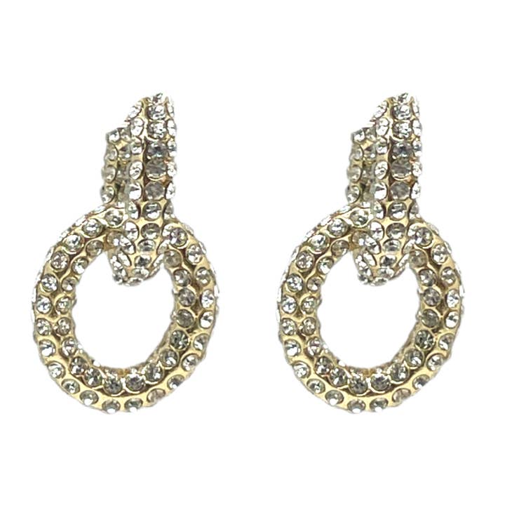 Aro de elo de corrente dupla - cristal/cristal por atacado de QuayL Designs