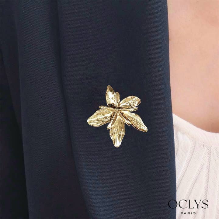 Spilla fiore acciaio inossidabile Ysa per la vendita all'ingrosso da parte di Oclys