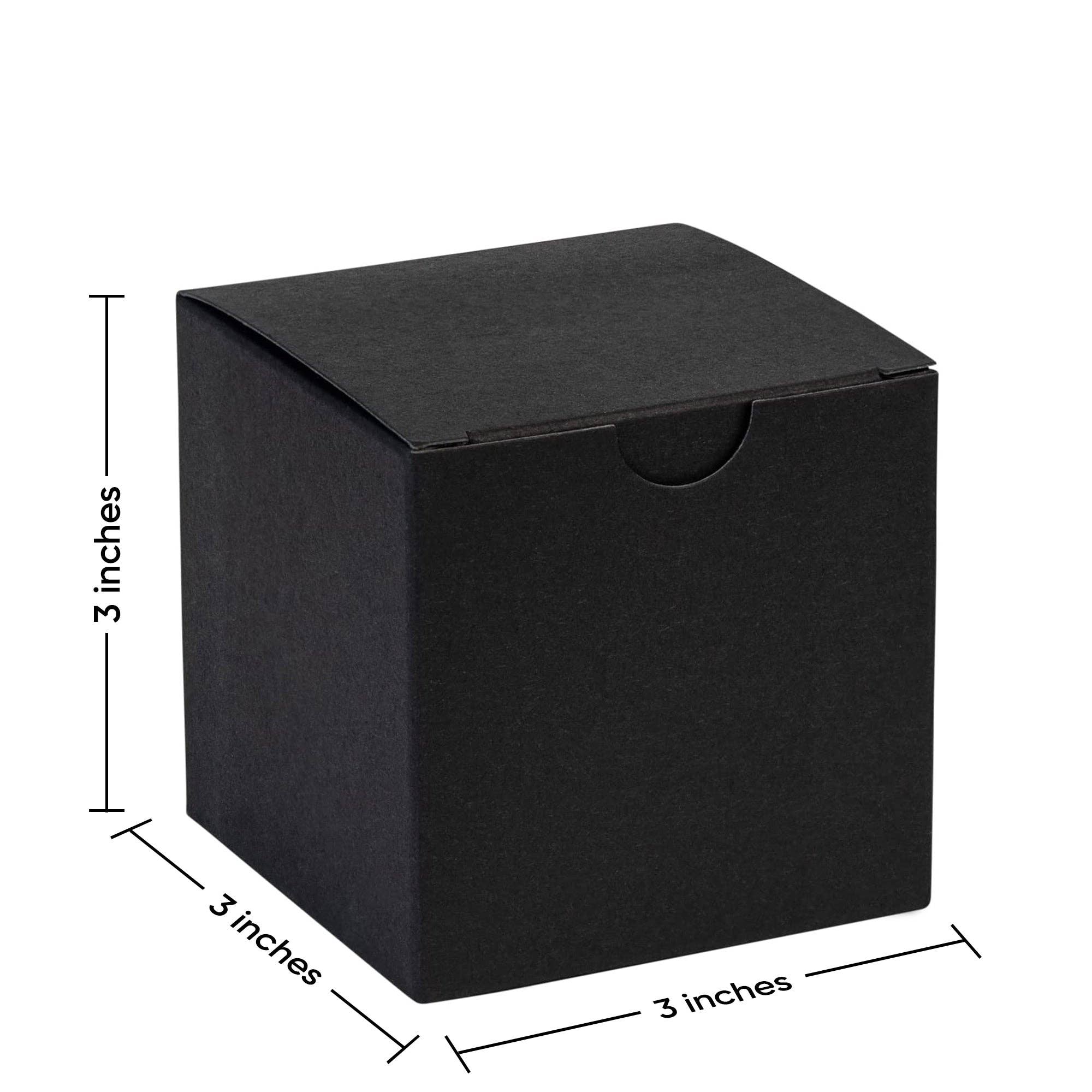 Hammont - Wholesale Gift Box - Cube Black Gift Tuck Top Boxes 18 Pack 3X3X31
