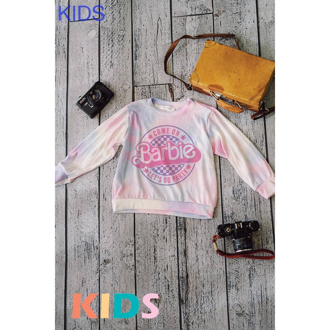 Phil Love – wholesale Screen-printed t-shirt – Kids – Kids Barbie print Soft long sleeve top5