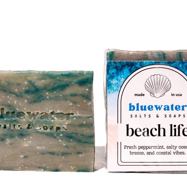 Beach Life - 4.5 oz, Cold Process Body Wash Bar Soap for wholesale by Bluewater Soaps