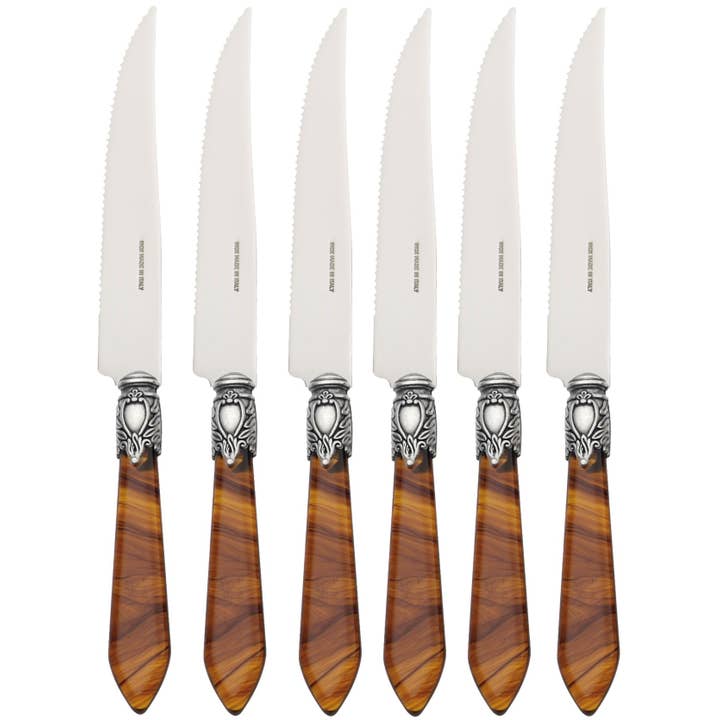 Oxford Antique - Set di Coltelli da Bistecca guscio di tartaruga per la vendita all'ingrosso da parte di Casa Bugatti