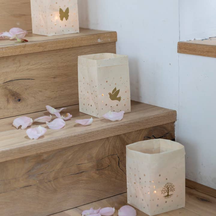 Koperberg - Wholesale Candle Holder - Candle Bags | set of 4 | Natural handmade paper4