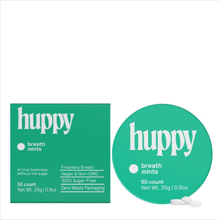 Sugar-Free Breath Mints | 50ct | Fresh Mint Blend for wholesale by Huppy