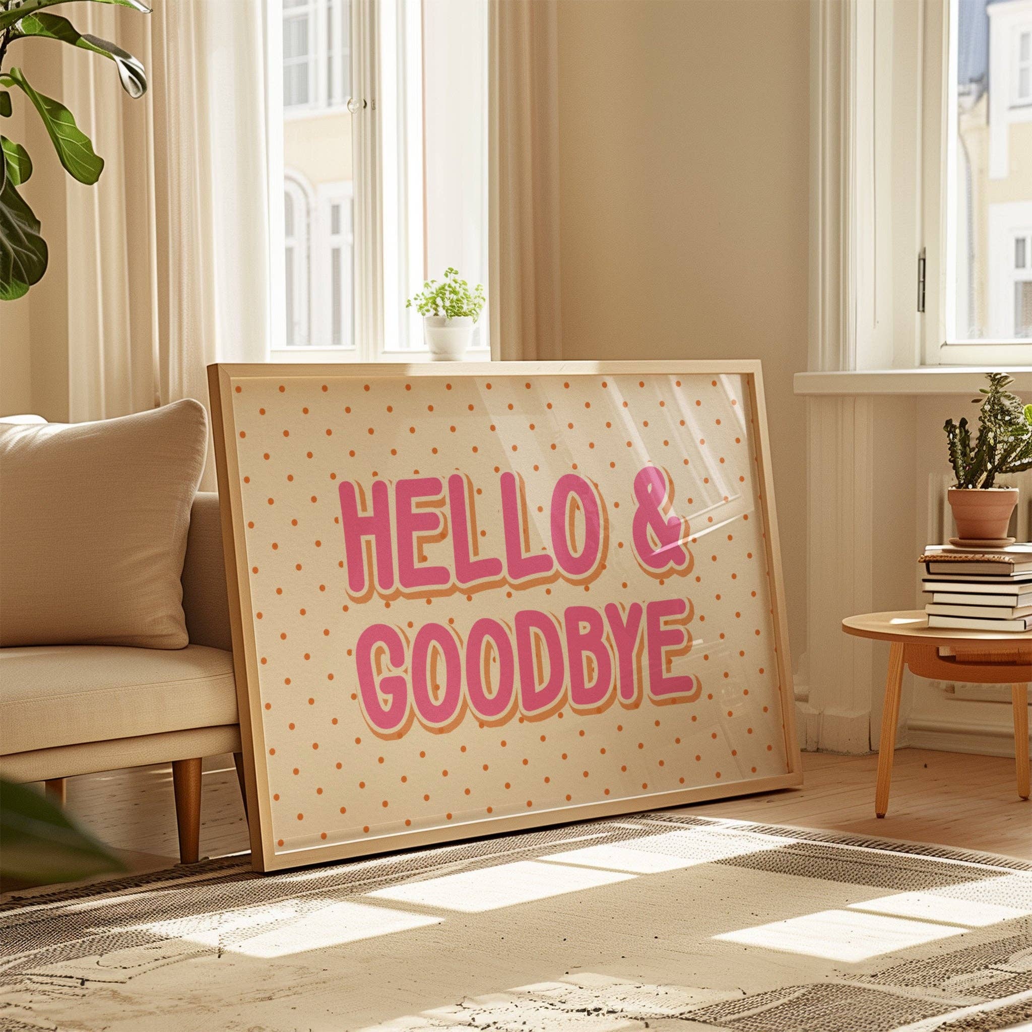 Pink Giraffe Print Co - Wholesale Art Print - Hello and Goodbye Hallway Print3