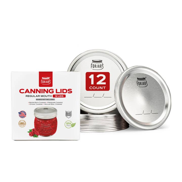 ForJars - 12 Regular Mouth Canning Lids and other Purchase Wholesale canning lids. Free Returns & Net 60 Terms on Faire trending on Faire.