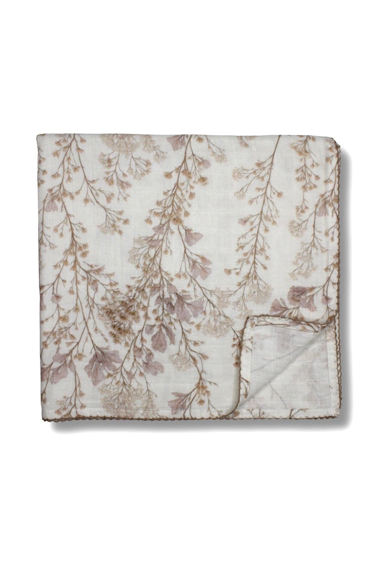 Little Threads - Wholesale Bedding Blanket - Kids & Baby - Delicate Neutral Branches Muslin Blanket