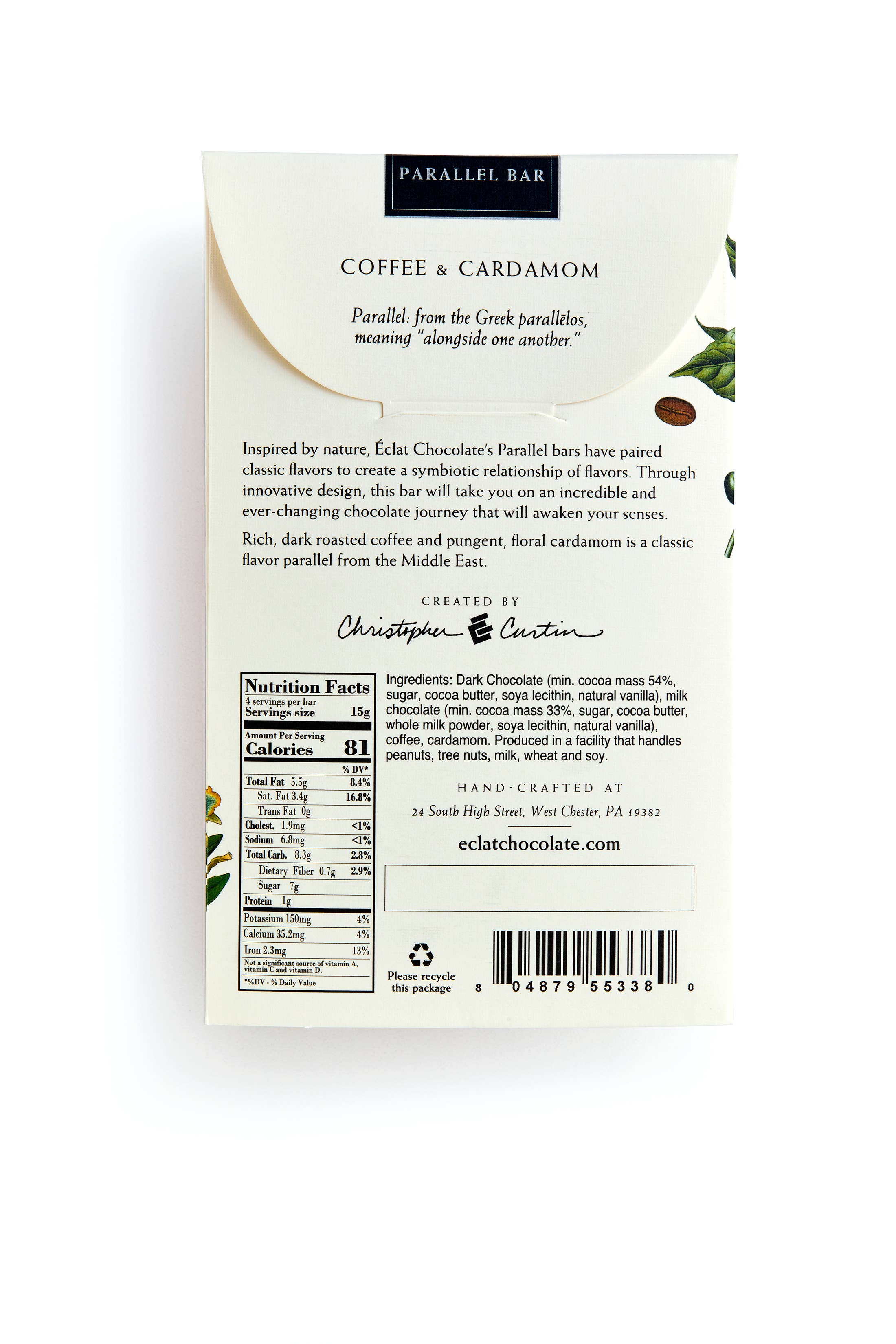 Éclat Chocolate - Wholesale Chocolate Bar - Coffee & Cardamom Parallel Chocolate Bar2