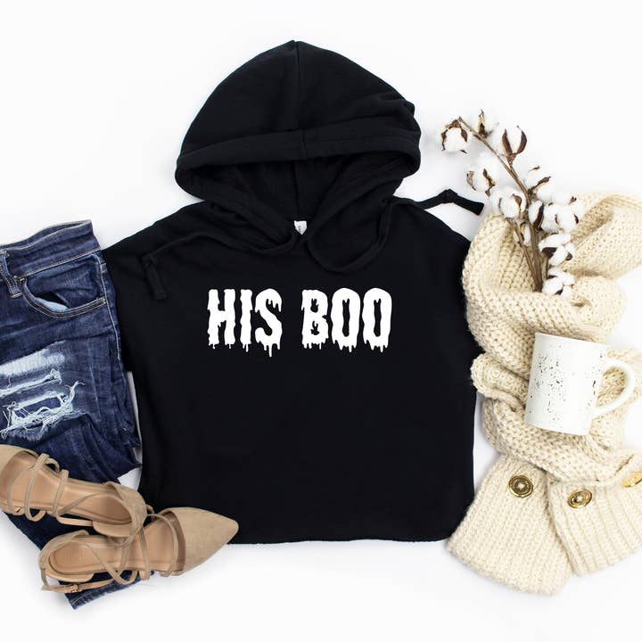 Sweat à capuche His Boo pour la vente par Bella Bean Studios