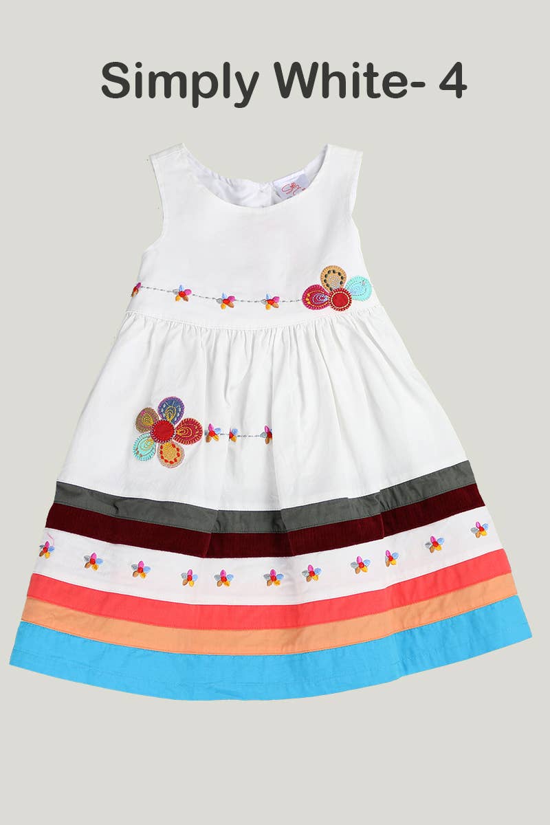 SISSYMINI - Wholesale Dress - Kids - Toddlers & Girls Soft Cotton Applique Dress | 878-SS2312
