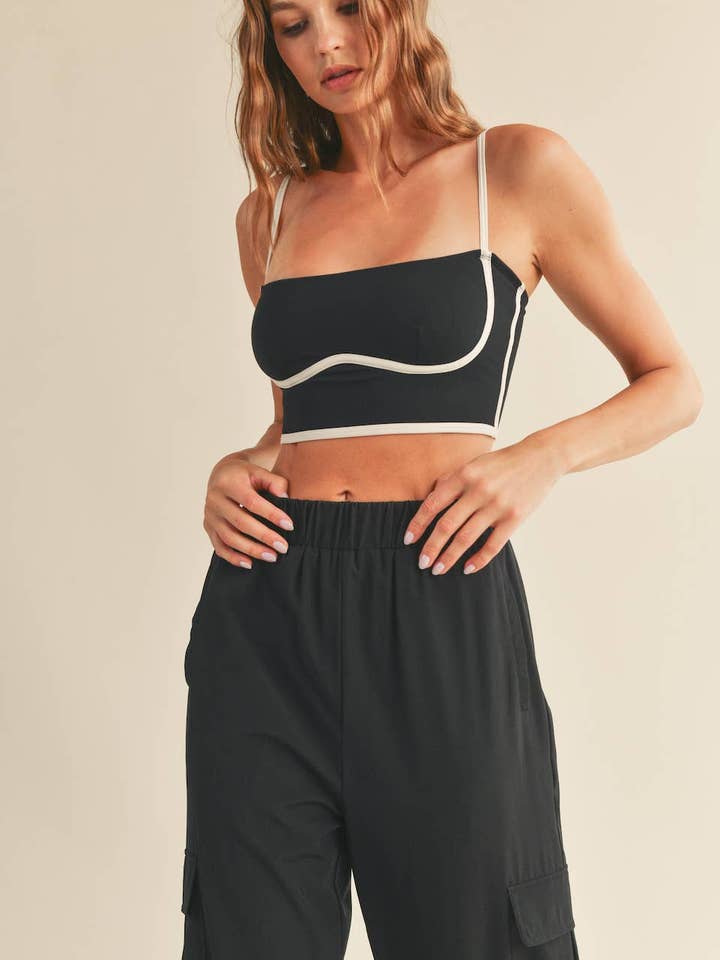 Débardeur The Lines Sculpt Bra - Noir pour la vente par Tally the Label