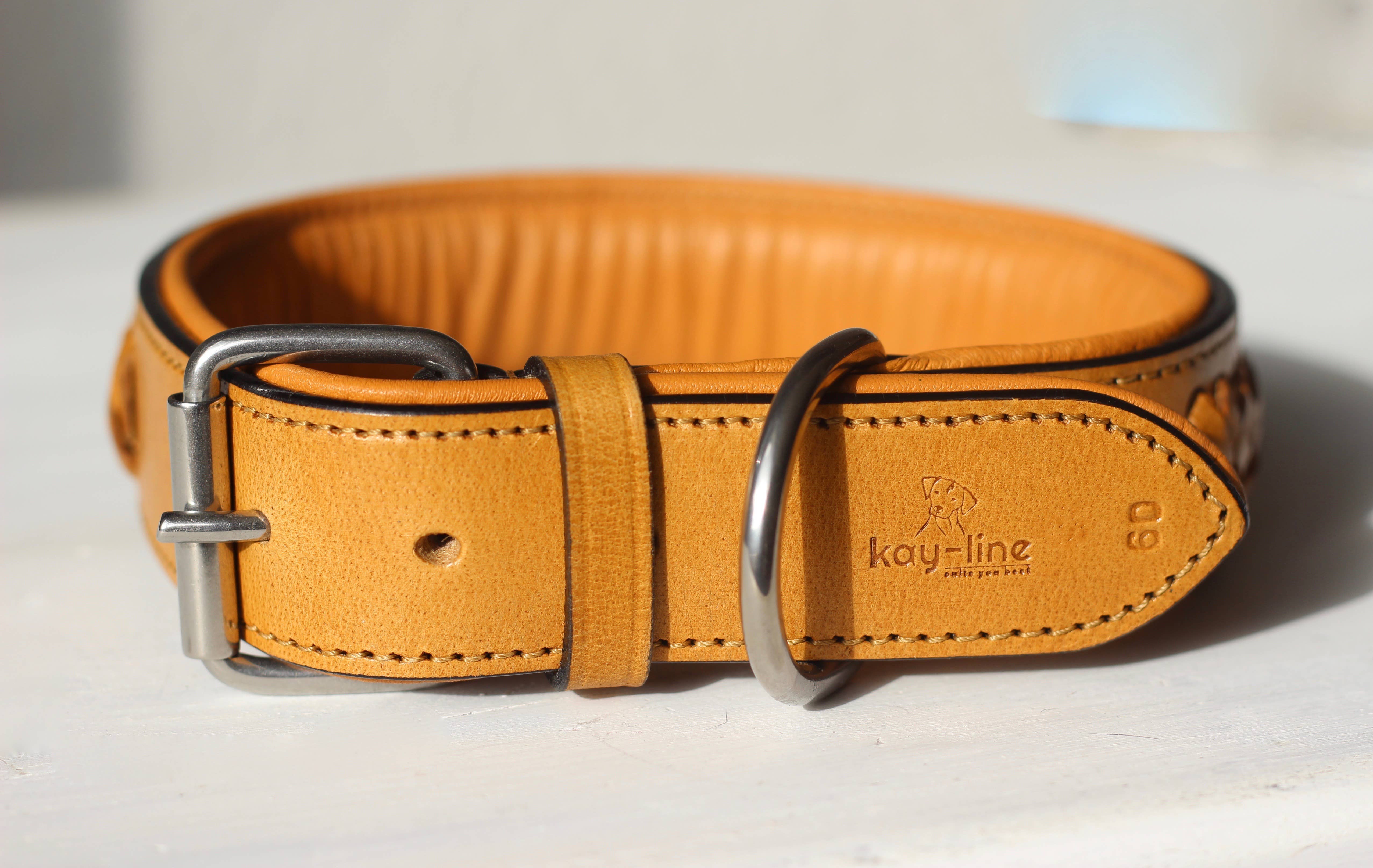 kay-line - Venta al por mayor Collar - Perros - Collar de cuero CINNAMON1