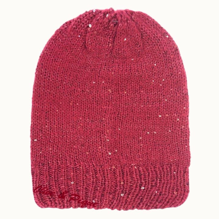 Olive & Pique - Venta al por mayor Gorro de lana - Mujer - Gorro holgado de lúrex con lentejuelas6