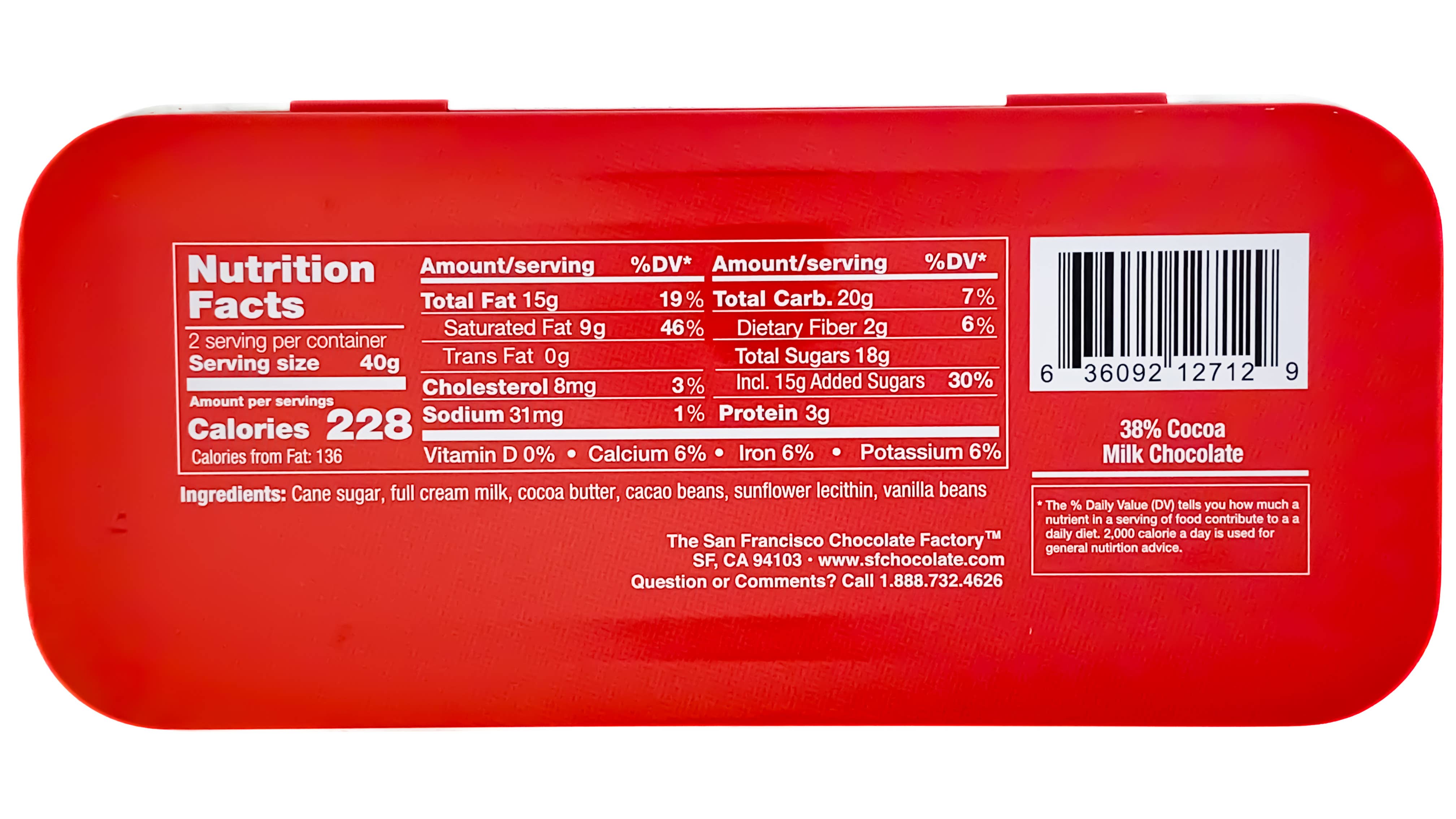 The San Francisco Chocolate Factory - Wholesale Chocolate Bar - California Republic Flag Milk Chocolate - 3oz Tin4