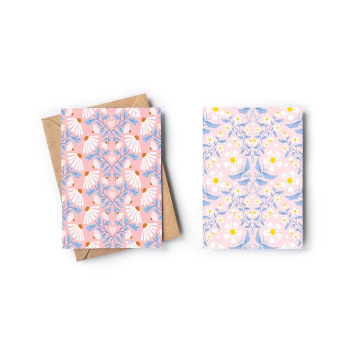 Pink Floral Card Pack for wholesale by Franky and J. Designs