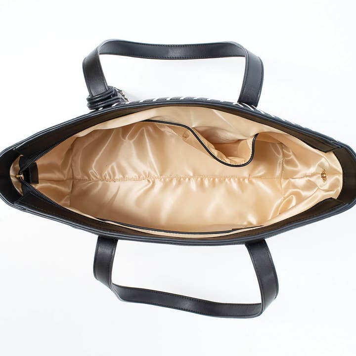 Cool Clutch Pty Ltd - Wholesale Cooler/Cooler Bag - Michelle Cool Clutch (Black & White Stripe) Cooler Bag Tote15