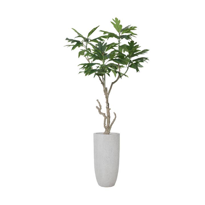 Árvore de fruta-pão artificial de 84.3" em plantador alto por atacado de Vintage Home