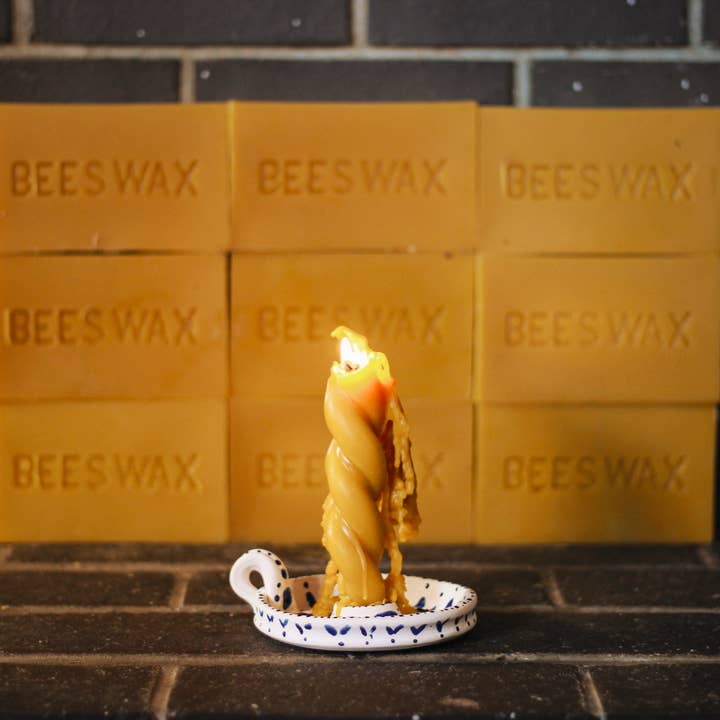 Waxing & Raining Handmade Goods - Wholesale Tapered Candle/Candlestick - Twisted Candlestick | 11" Twin Flame Candle | Pure Beeswax 4