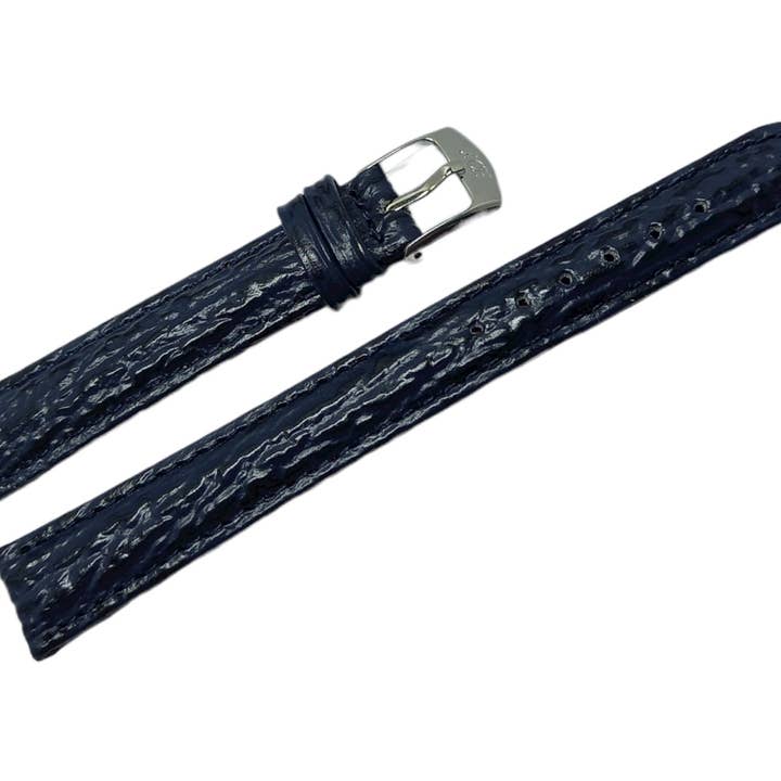 Cinturino per orologio in pelle di squalo g cupolato blu per la vendita all'ingrosso da parte di BRACELETS MONTRE ACH