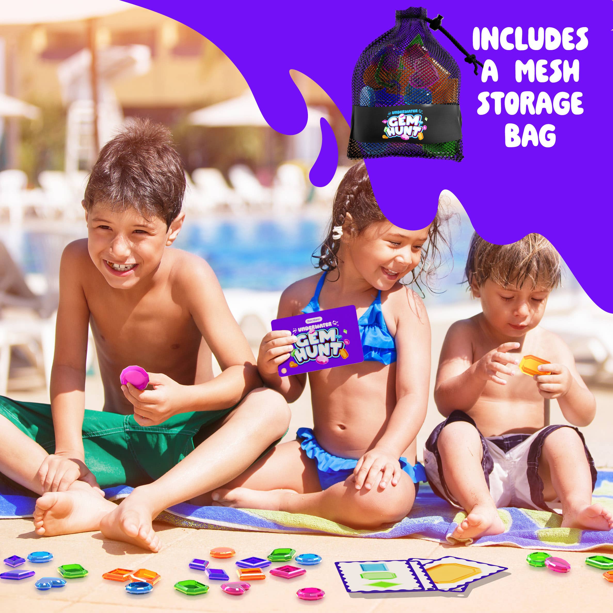 Dan&Darci - Wholesale Beach/Pool Toy - Kids & Baby - Pool Gem Hunt Diving Game for Kids - Pool Toys6
