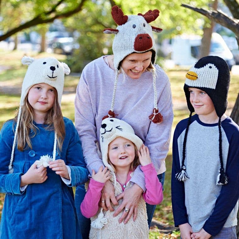 The Paper High Gift Company Limited - Wholesale Kids Hat - Kids - Handmade Woollen Animal Winter Hat - Woolly Hat22