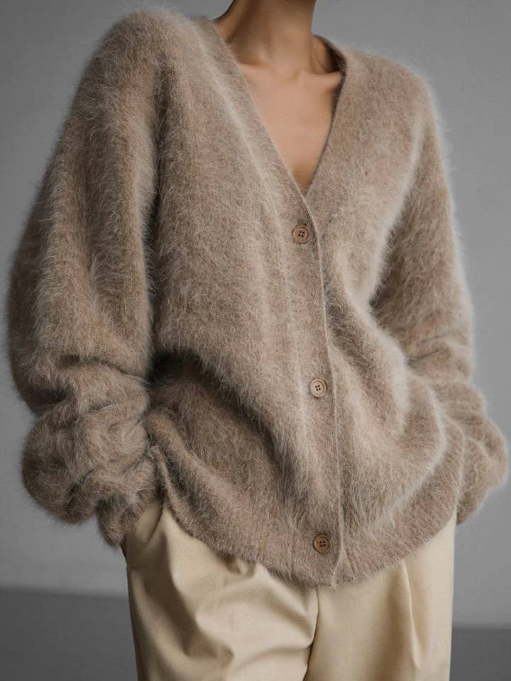 Cozy Button-Up Cardigan for wholesale by Mccolin